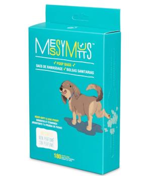 Sacs à déjections avec poignée non parfumé pour animaux - Messy Mutts