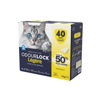 Boite de litière agglomérante légère et parfumé Odourlock pour chats - Intersand