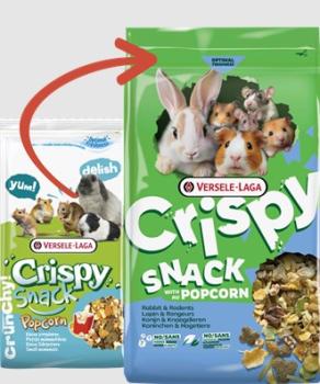 Mélange léger et croustillant avec popcorn Crispy Snack pour petits animaux - Versele-Laga