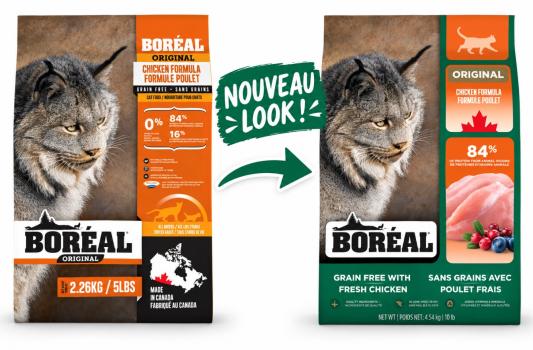 Nourriture au poulet sans grains pour chats - Boréal Original