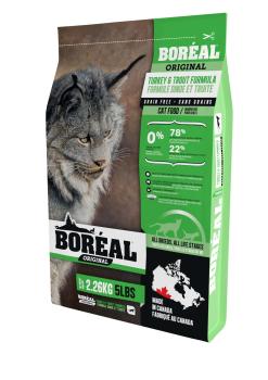 Nourriture sans grains dentaire pour chats à la dinde et truite - Boréal Original