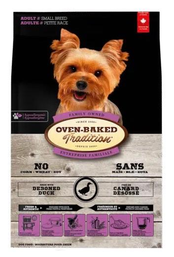 Ob162 - Nourriture pour chiens adultes de petites races au canard - OVEN-BAKED Tradition