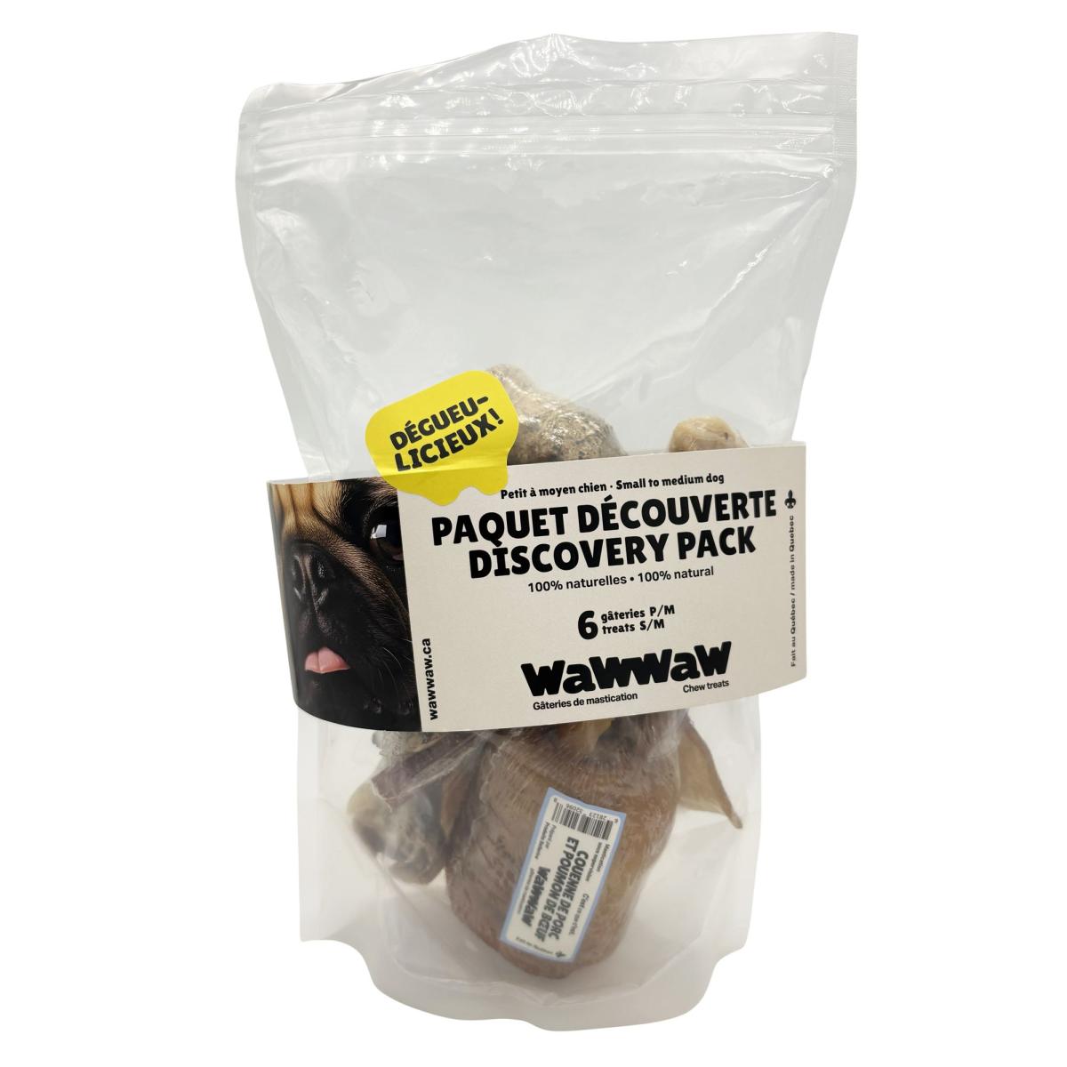 O9529 - Sac découverte de mastication assorties pour petits et moyens chiens - WaWWaW
