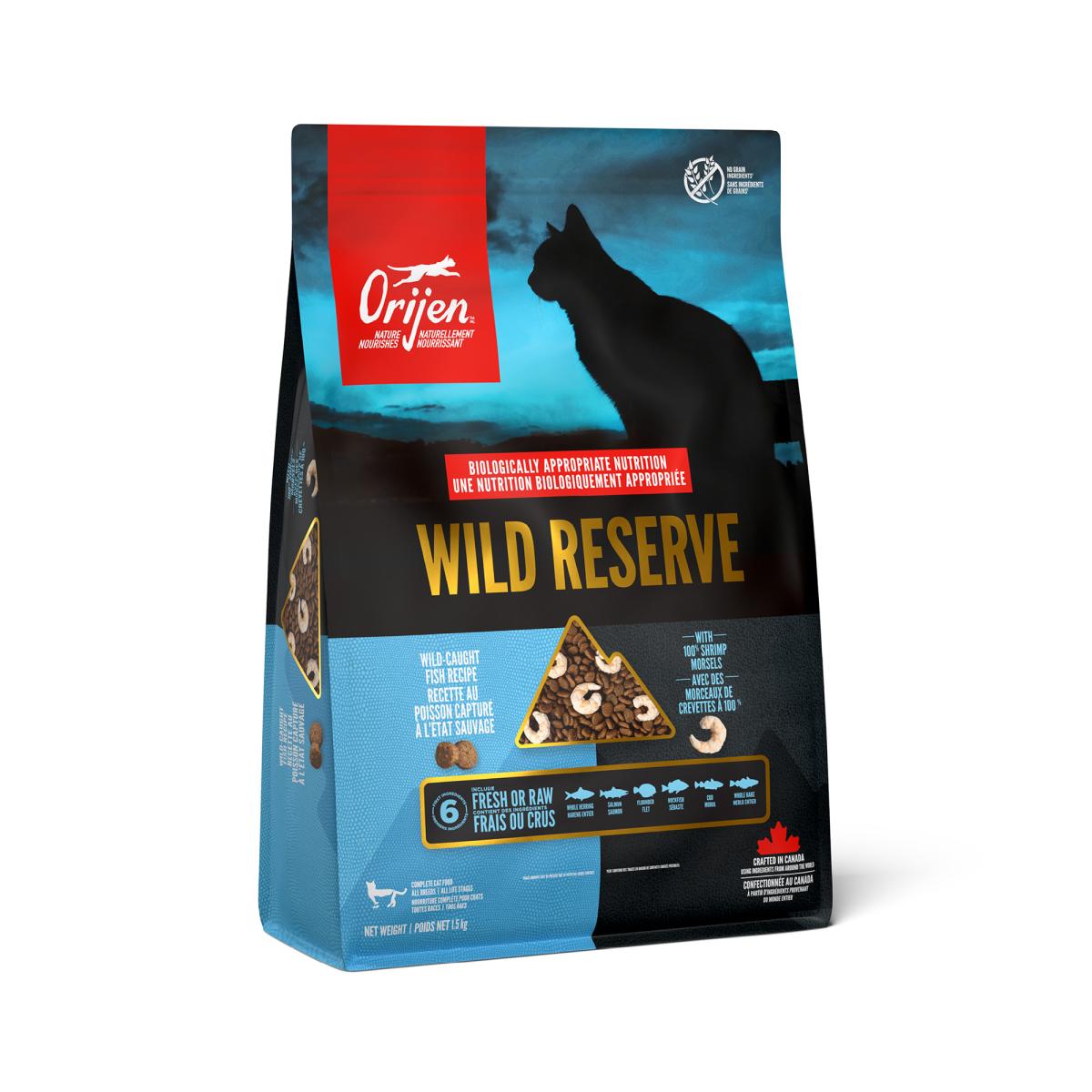 Oj716 - Nourriture Wild Reserve au poisson pour chats - Orijen