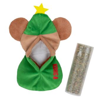 Peluche souris de noël rechargeable avec herbe à chat pour chats - Kong