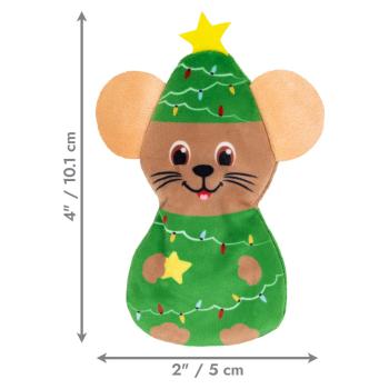 Peluche souris de noël rechargeable avec herbe à chat pour chats - Kong