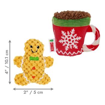 Ensemble de peluche de Noël Scrattles pain d'épice et chocolat chaud pour chat - Kong