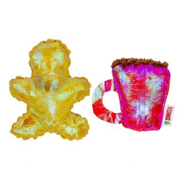 Ensemble de peluche de Noël Scrattles pain d'épice et chocolat chaud pour chat - Kong