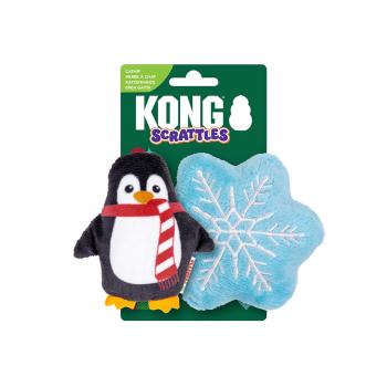 Ensemble de peluche de Noël Scrattles flocon et pingouin pour chats - Kong