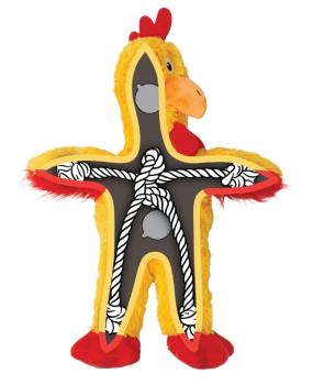 Peluche de Noël Knots en forme de poulet avec corde pour chiens - Kong