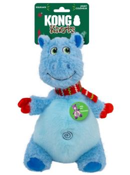 Peluche de noël en forme d'hippopotame avec corde pour chiens - Kong