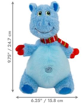Peluche de noël en forme d'hippopotame avec corde pour chiens - Kong