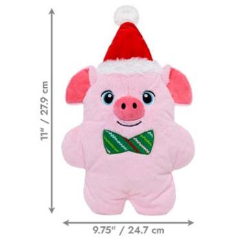 Peluche de Noël en forme de cochon rose pour chiens - Kong