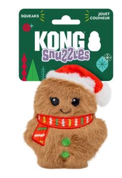 Peluche de Noël Snuzzles en forme de pain d'épice pour chiens - Kong