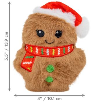 Peluche de Noël Snuzzles en forme de pain d'épice pour chiens - Kong