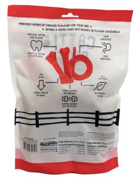 Anneau en peau de porc pressé pour chiens - CATTLERANCH