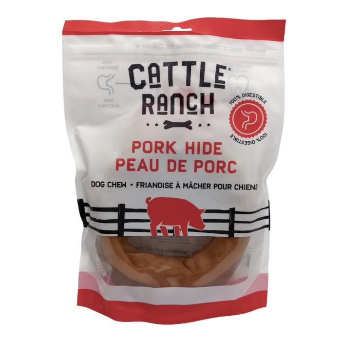 D6585 - Anneau en peau de porc pressé pour chiens - CATTLERANCH