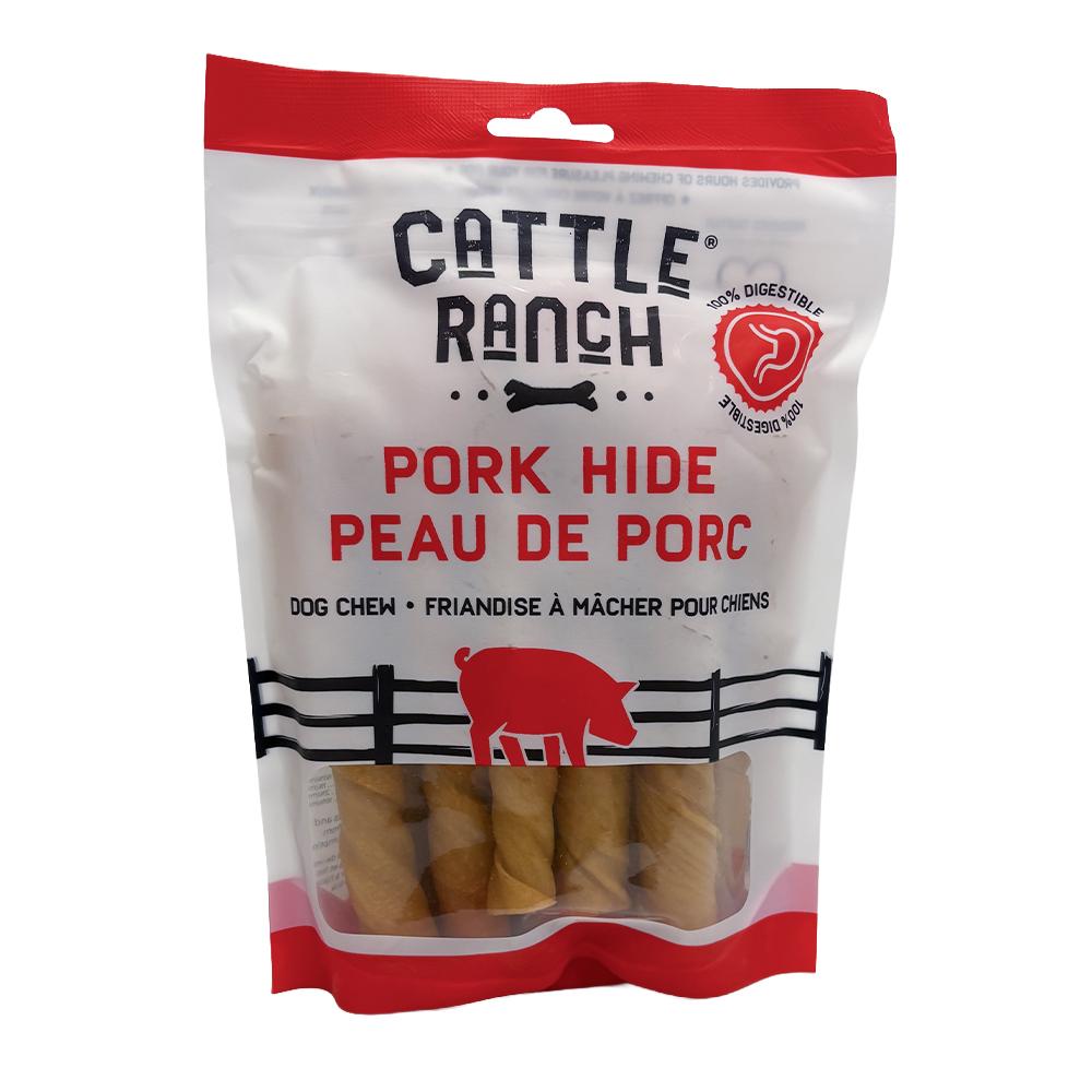 D6592 - Bâtons en peau de porc torsadés pour chiens - CATTLERANCH