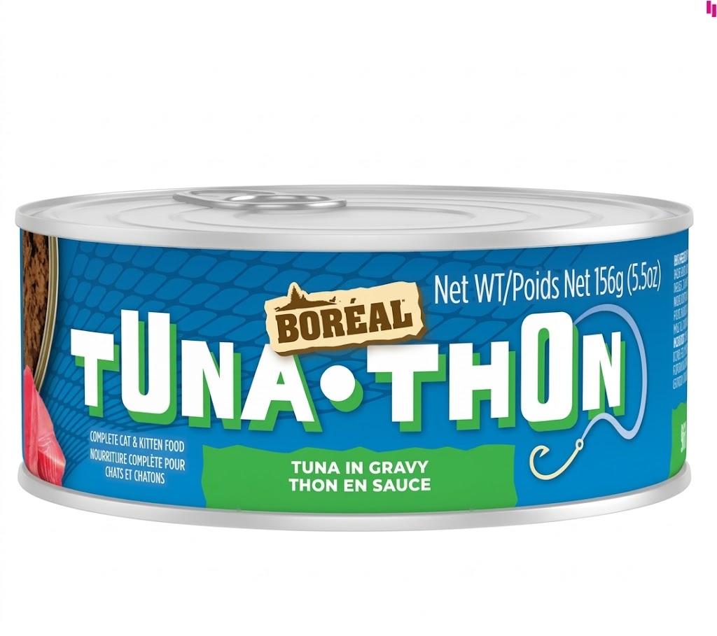 Br9430 - Nourriture en boite en sauce pour chats sans grain au thon - Boréal