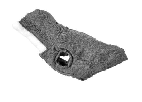 Veste doublée avec capuchon graphite pour animaux - Doggie-Q