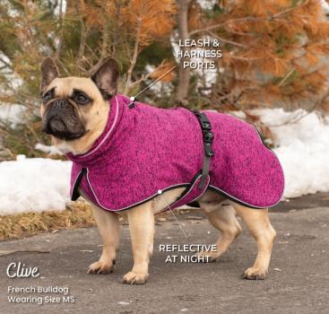 Shacket polaire urbaine rose chiné pour chiens - Shedrow K9