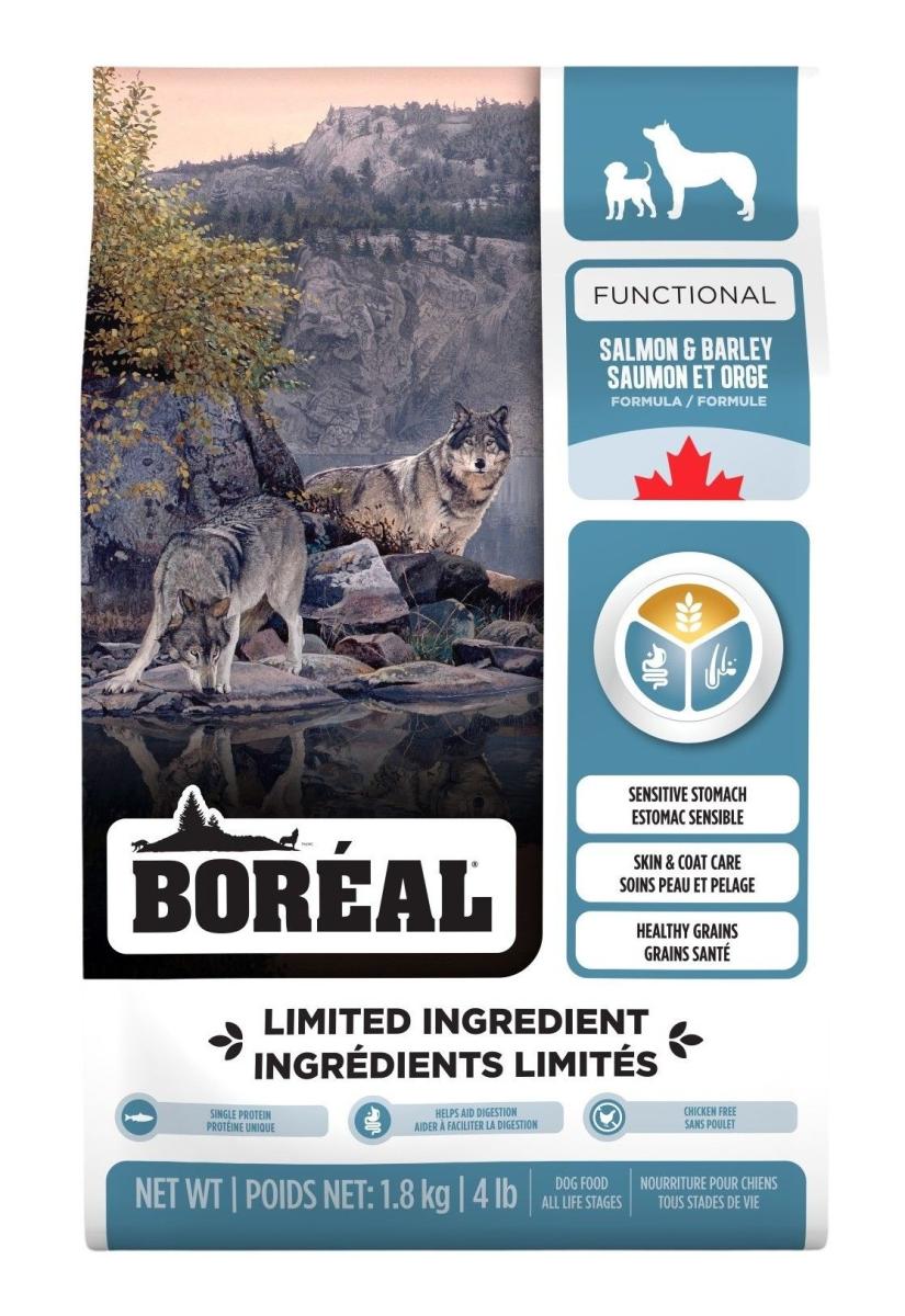 Br1040 - Nourriture avec grain saumon et orge à ingrédients limité pour chiens - Boréal Functional