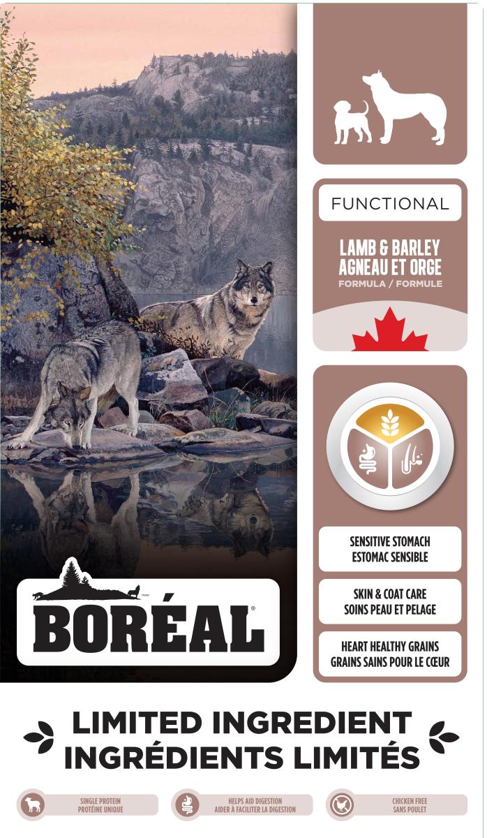 Br1044 - Nourriture avec grain agneau et orge à ingrédients limité pour chiens - Boréal Functional