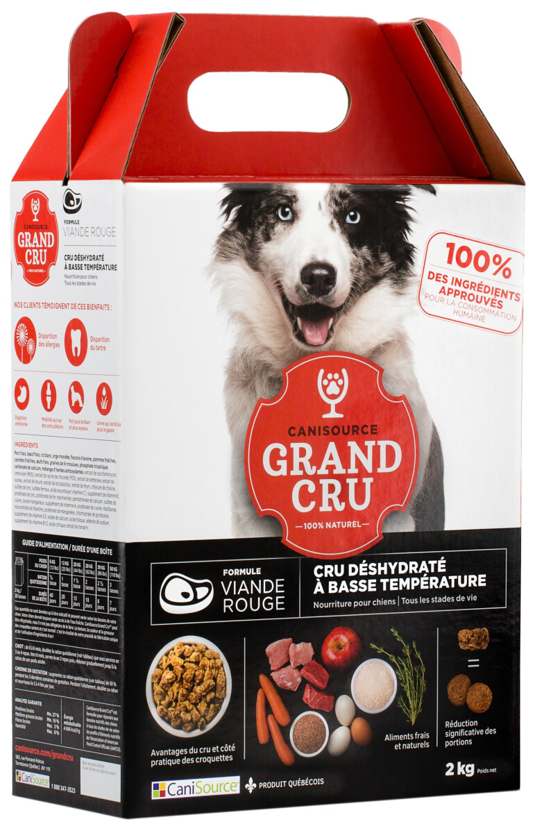 Cs2002 - Nourriture déshydratée formule viande rouge pour chiens - Grand Cru