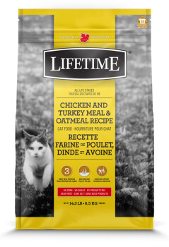 Nourriture pour chats au poule et  à la dinde - Lifetime