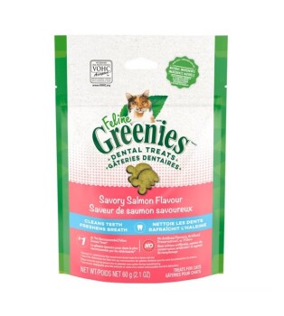 Gâterie dentaire à saveur de saumon pour chats - Greenies