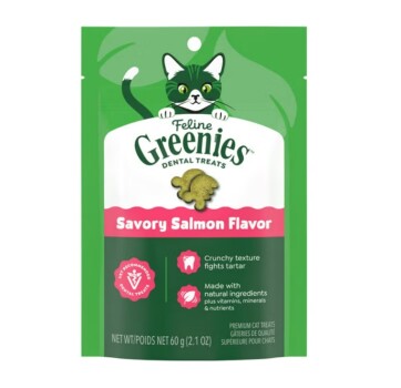 Gâterie dentaire à saveur de saumon pour chats - Greenies