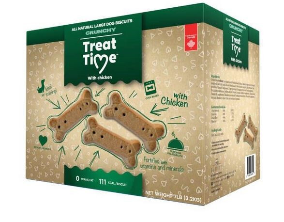 Ob102 - Boîte de biscuits au poulet pour chiens - Treat Time
