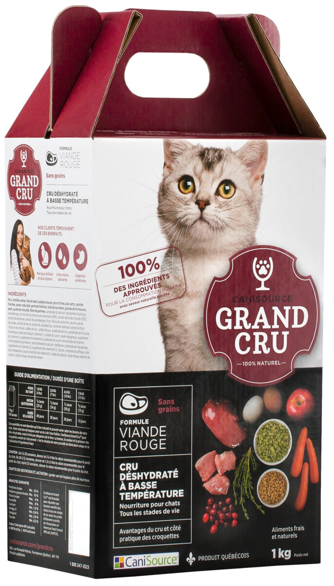 Cs9002 - Nourriture déshydratée formule viande rouge pour chats - Grand Cru
