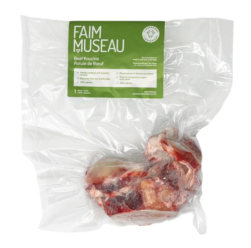 Fm580 - Os de rotule de boeuf cru pour chiens - Faim Museau