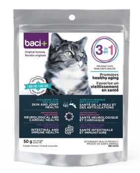 Baci+ Solution 3 en 1 pour Chat Âgé de 5 ans et plus - 50gr