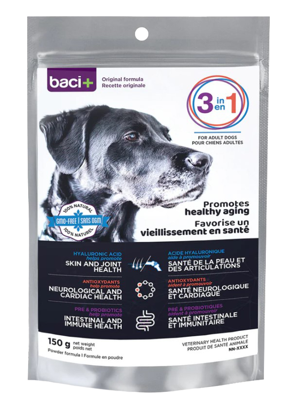 Y29003 - Baci+ Solution 3 en 1 pour Chien Âgé de 5 ans et plus - 150gr