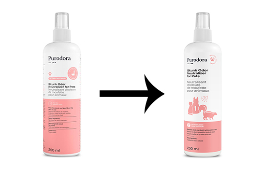 Neutralisant d'Odeurs de Moufette pour Animaux - Purodora Lab