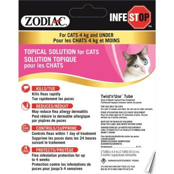 Gouttes anti-puces pour chats de 4 kg et moins - Zodiac Infestop