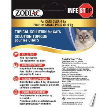 Gouttes anti-puces pour chats de 4 kg et plus - Zodiac Infestop