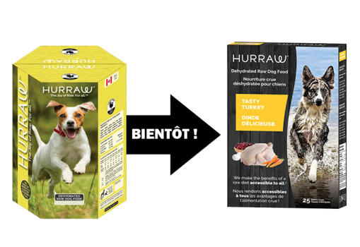 Nourriture déshydraté sans grains à la dinde pour chiens 2.5 kg - Hurraw