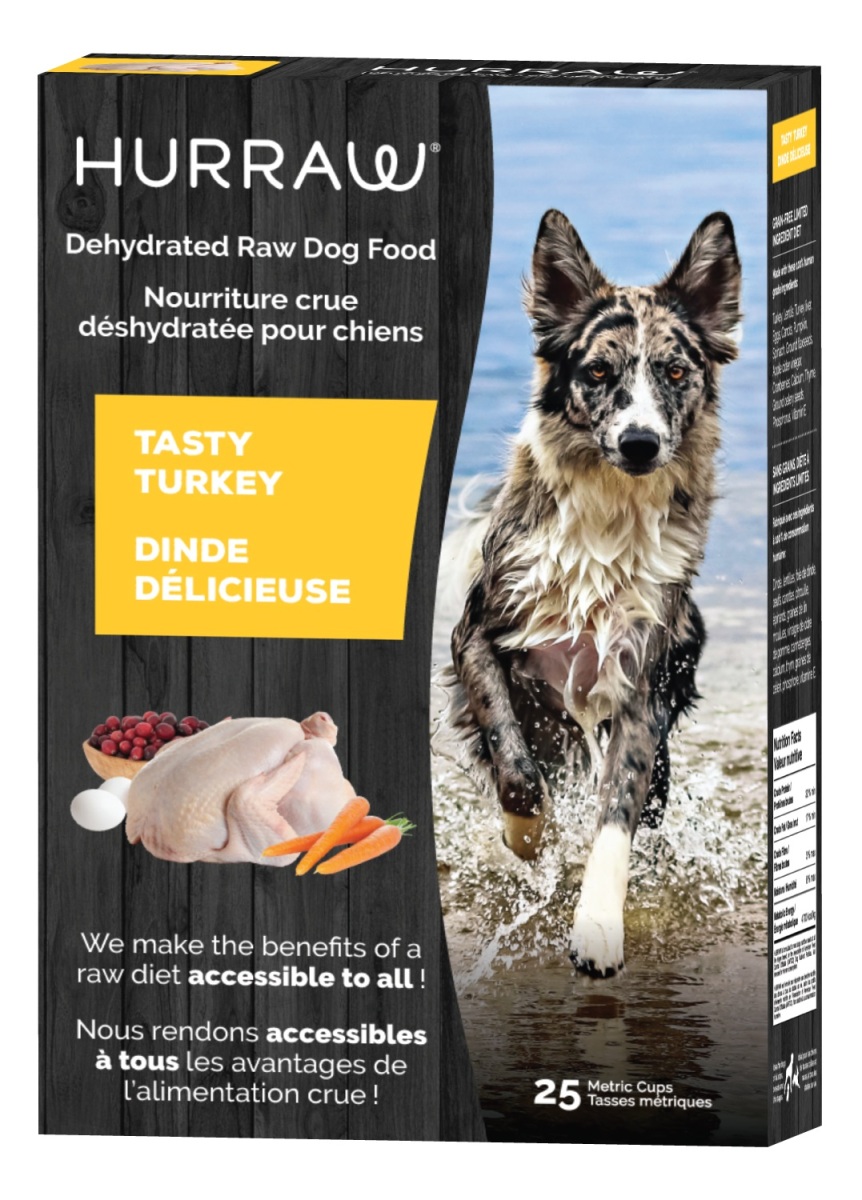 Cs1210 - Nourriture déshydraté sans grains à la dinde pour chiens 2.5 kg - Hurraw