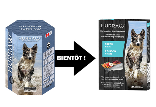 Nourriture déshydraté sans grains au poisson pour chiens 2.5 kg - Hurraw