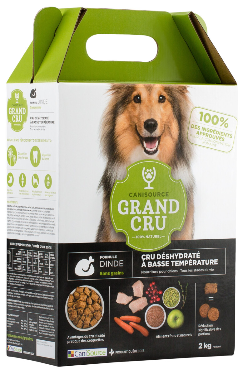 Cs3102 - Nourriture déshydratée formule dinde pour chiens - Grand Cru
