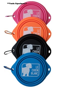 Bol rétractable GUS en silicone pour chien - Le Chien Blanc