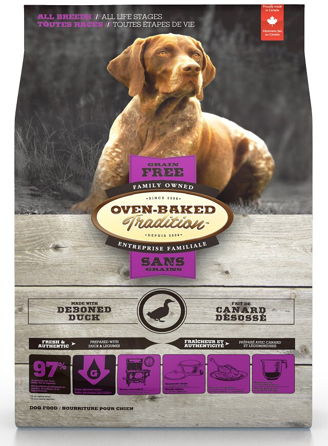 Ob182 - Nourriture pour chiens sans grains au canard - Oven-Baked Tradition