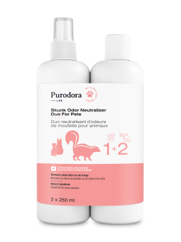 Duo Neutralisant d'Odeurs de Moufette pour Animaux - Purodora Lab