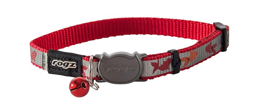 Collier pour chat avec boucle de sécurité ReflectoCat 8-12" rouge - Rogz