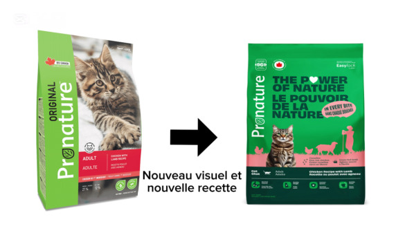 Nourriture pour chats adultes au poulet, à l'agneau et au porc - Pronature