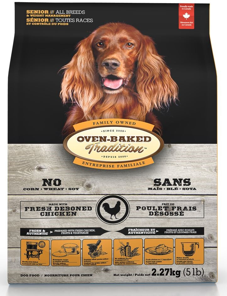 Ob140 - Nourriture pour chiens âgés au poulet - Oven-Baked