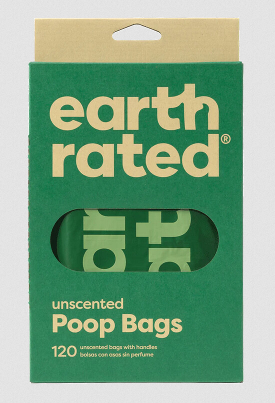 50492 - Sac à déjection inodore avec poignée paquet de 120 sacs - Earth Rated